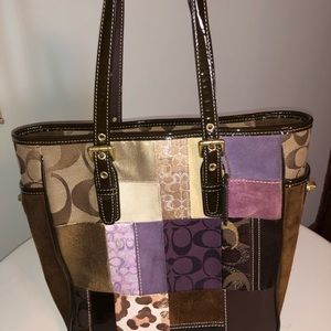 Coach multi color, rare signature purse!